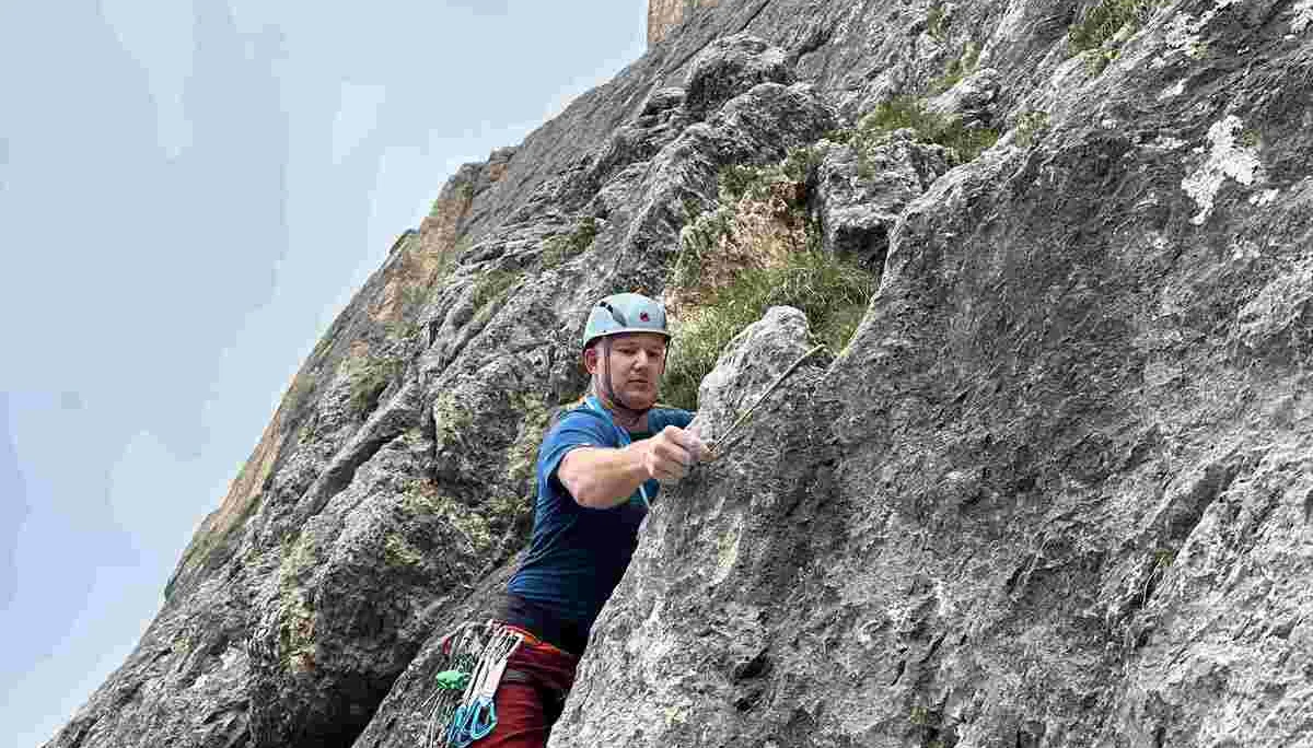 Klettern Sellapass - kleine Micheluzzi | © DAV Illertissen