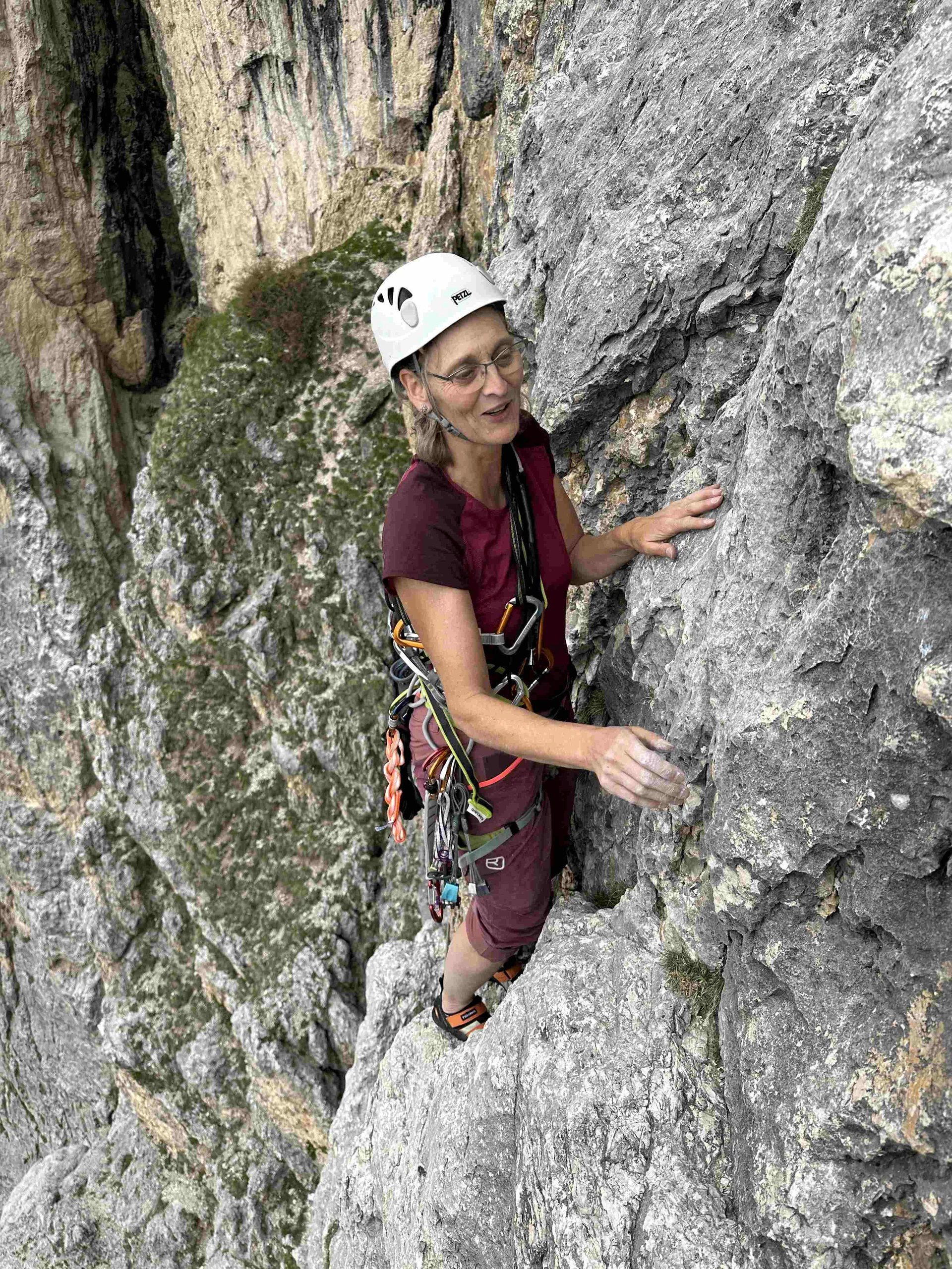 Klettern Sellapass - kleine Micheluzzi | © DAV Illertissen