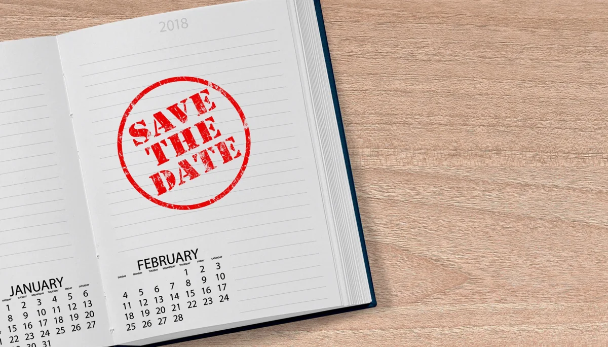 Ein Kalenderblatt, auf dem "Save the date" steht | © pixabay / Dorothe